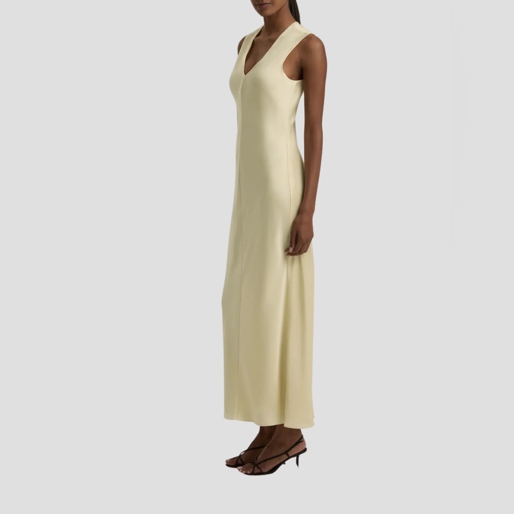 Favorite Daughter The Favorite Column Dress in Yellow Cream Sleeveless Sz M NWT - Picture 4 of 10